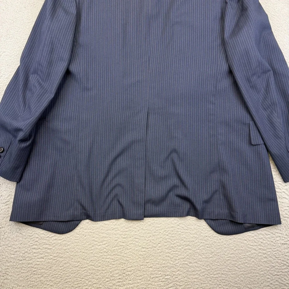 Hickey‎ Freeman Blazer Mens 44 Regular Blue Pinstripe Two Button Suit Jacket